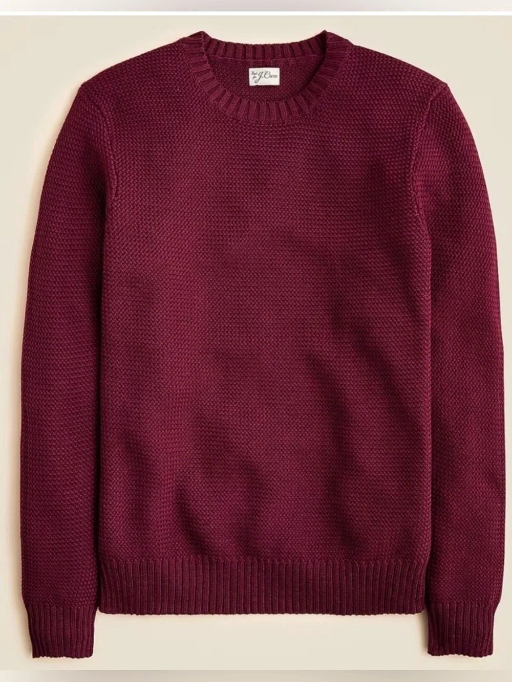 J. Crew Basket Stitch Cotton Crewneck Knit Sweater CQ168 Size Small